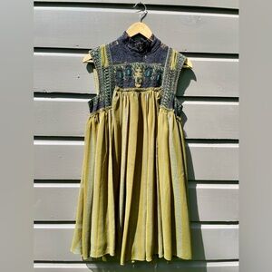 Free People Mock Neck Boho Babydoll Dress